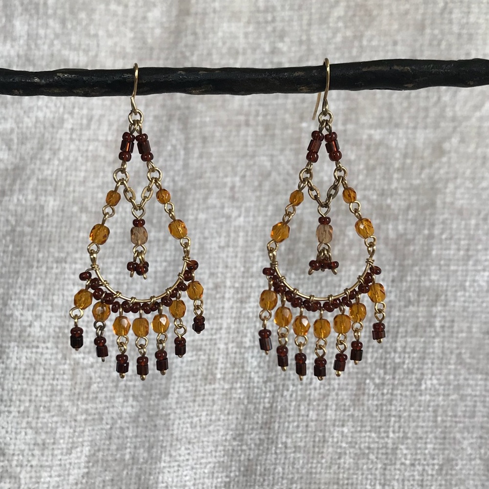 Topaz Bead Chandeliers